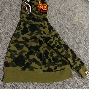 Bape PONR Camouflage Shark Hoodie